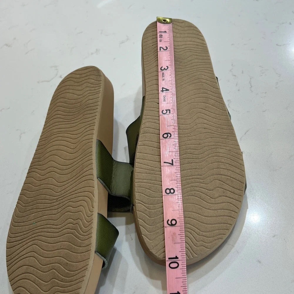 Reef Vista Double Strap Slide Sandals – Green Vegan Leather - Picture 7 of 8